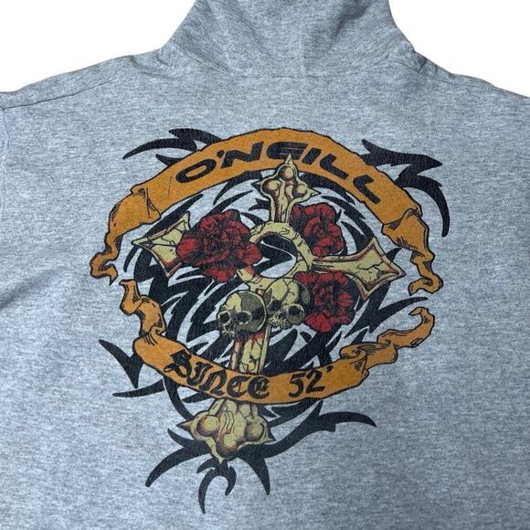 Rare Vintage VTG 90s Y2K O’Neil Bootleg Skull Bones Hoodie XL - Picture 2 of 6